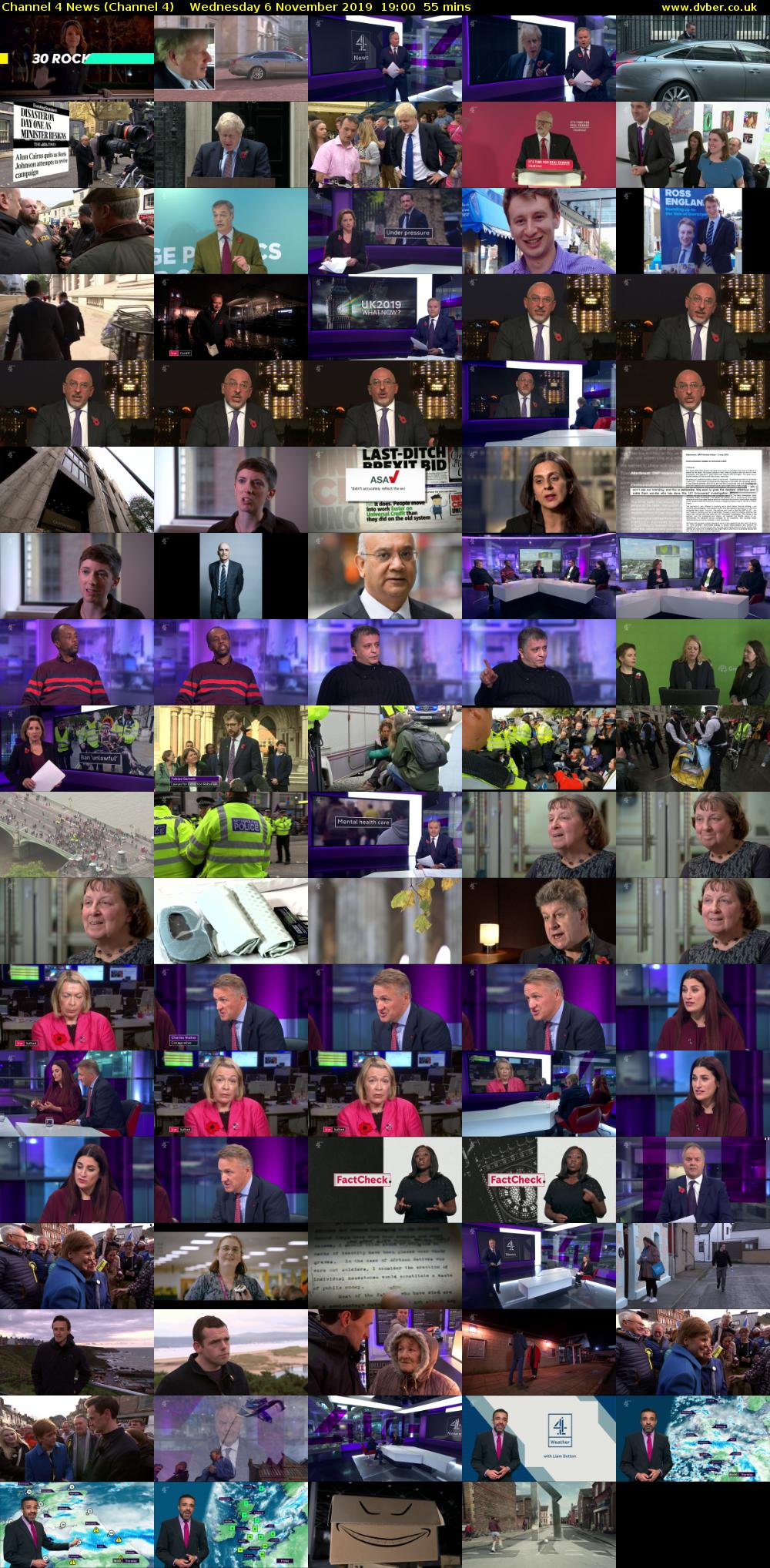 Channel 4 News (Channel 4) Wednesday 6 November 2019 19:00 - 19:55
