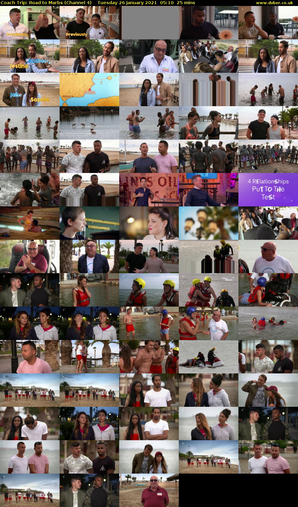Coach Trip: Road to Marbs (Channel 4) Tuesday 26 January 2021 05:10 - 05:35