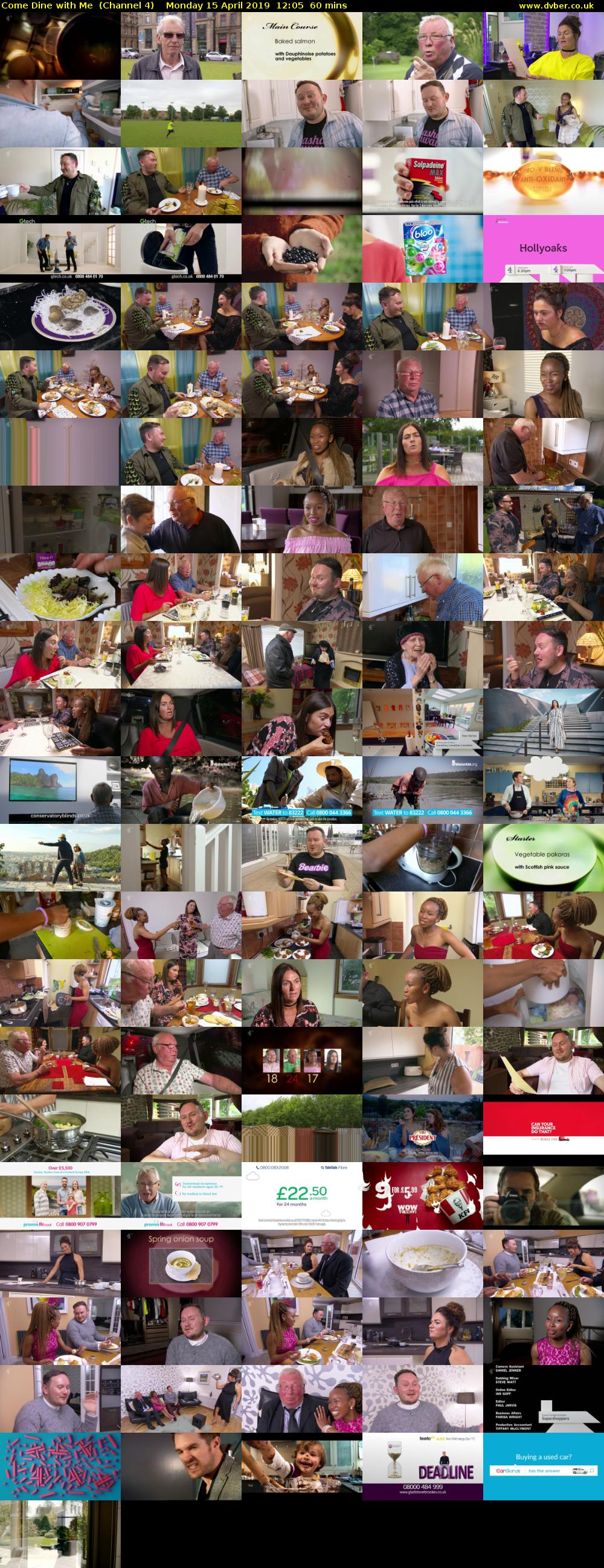Come Dine with Me  (Channel 4) Monday 15 April 2019 12:05 - 13:05