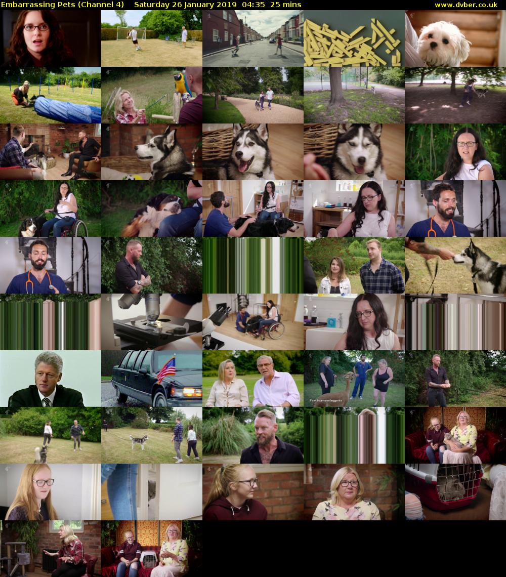 Embarrassing Pets (Channel 4) Saturday 26 January 2019 04:35 - 05:00
