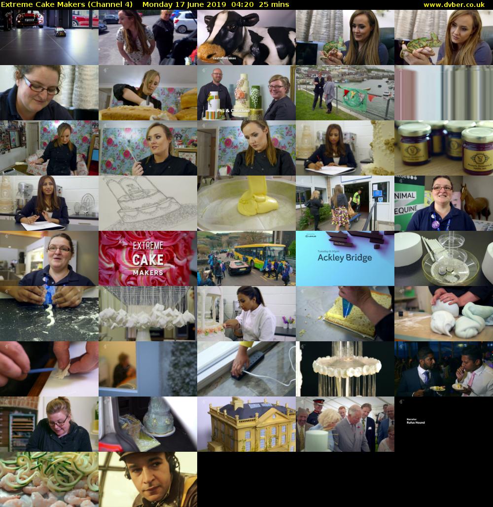 Extreme Cake Makers (Channel 4) Monday 17 June 2019 04:20 - 04:45