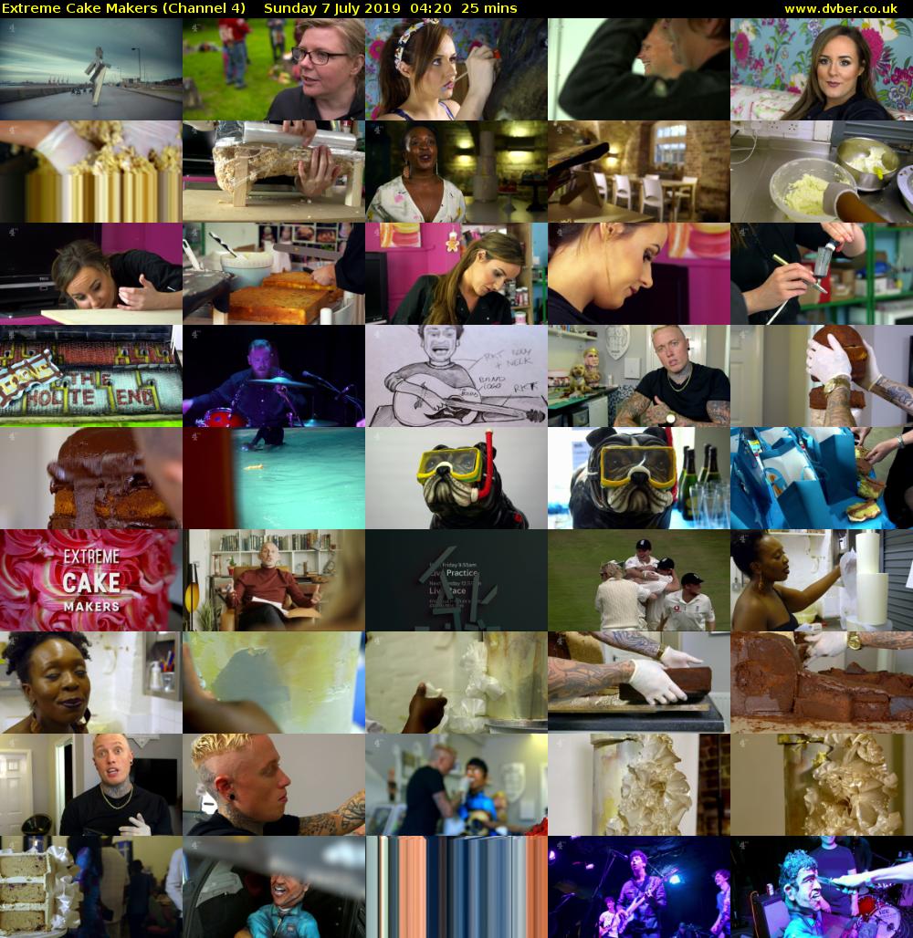 Extreme Cake Makers (Channel 4) Sunday 7 July 2019 04:20 - 04:45