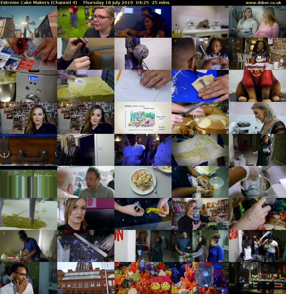 Extreme Cake Makers (Channel 4) Thursday 18 July 2019 04:25 - 04:50