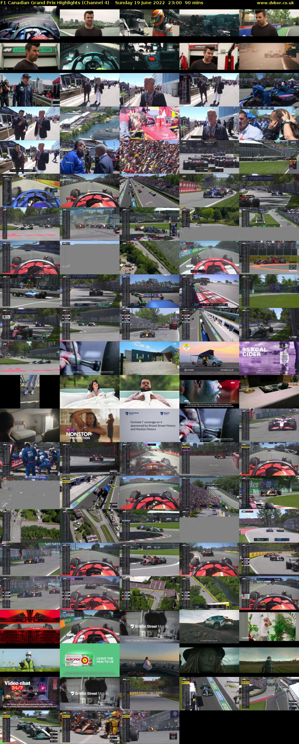 F1 Canadian Grand Prix Highlights (Channel 4) Sunday 19 June 2022 23:00 - 00:30