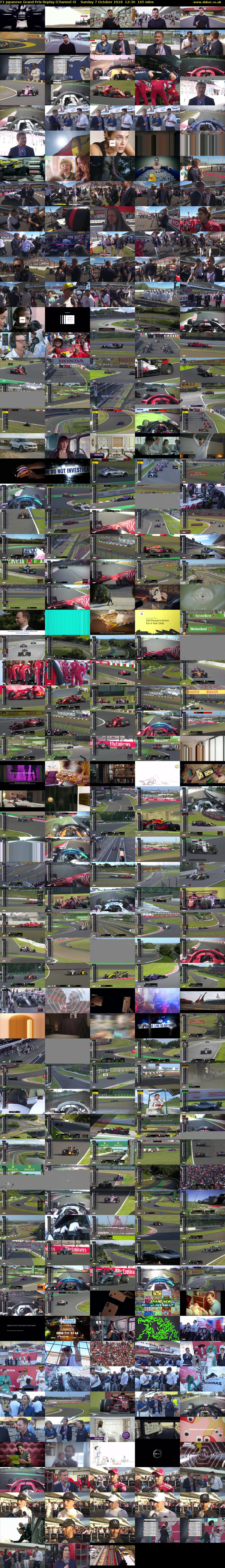F1 Japanese Grand Prix Replay (Channel 4) Sunday 7 October 2018 12:30 - 15:15