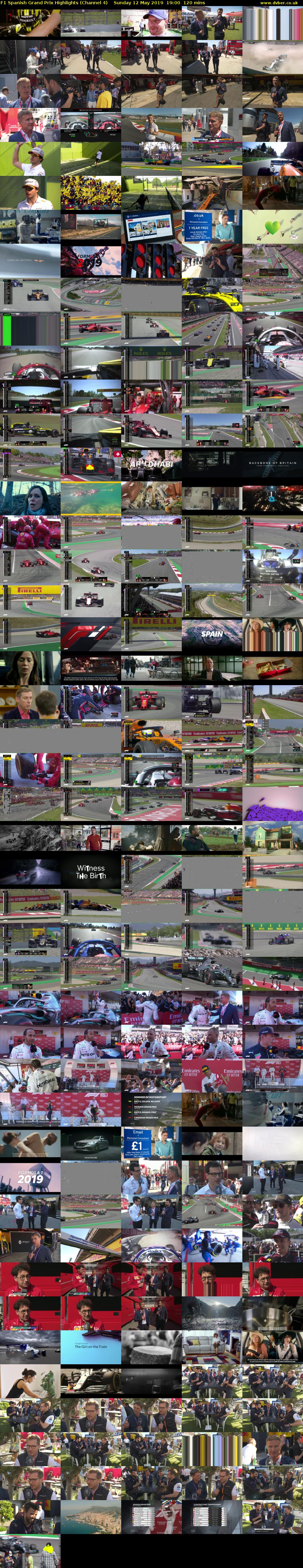 F1 Spanish Grand Prix Highlights (Channel 4) Sunday 12 May 2019 19:00 - 21:00