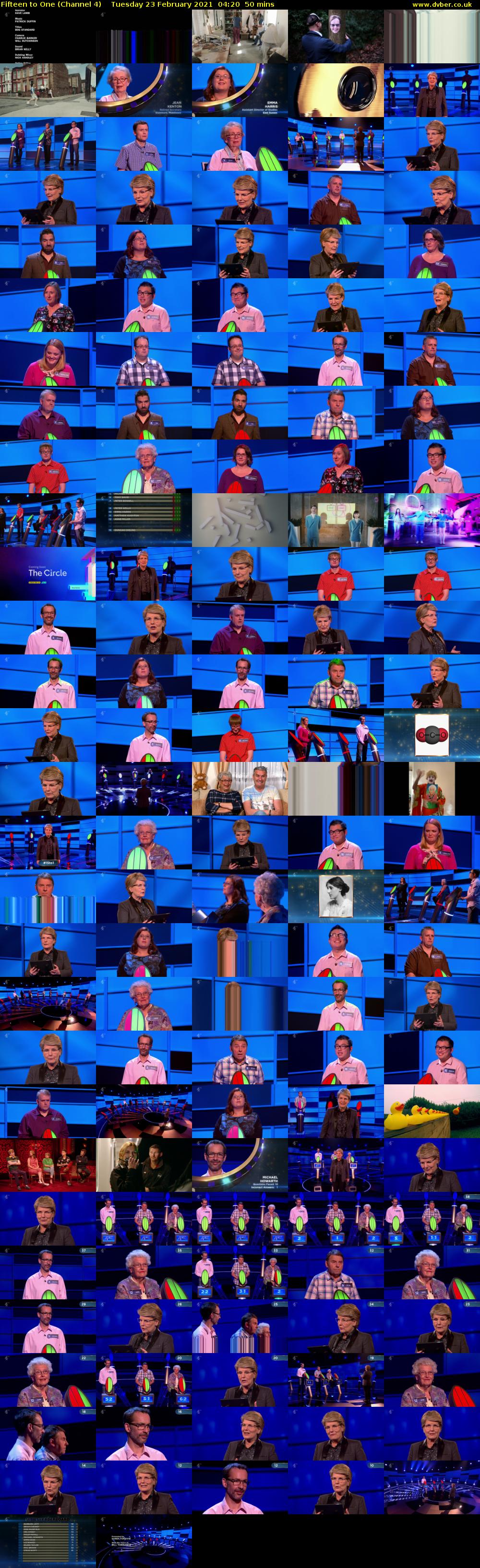 Fifteen to One (Channel 4) Tuesday 23 February 2021 04:20 - 05:10