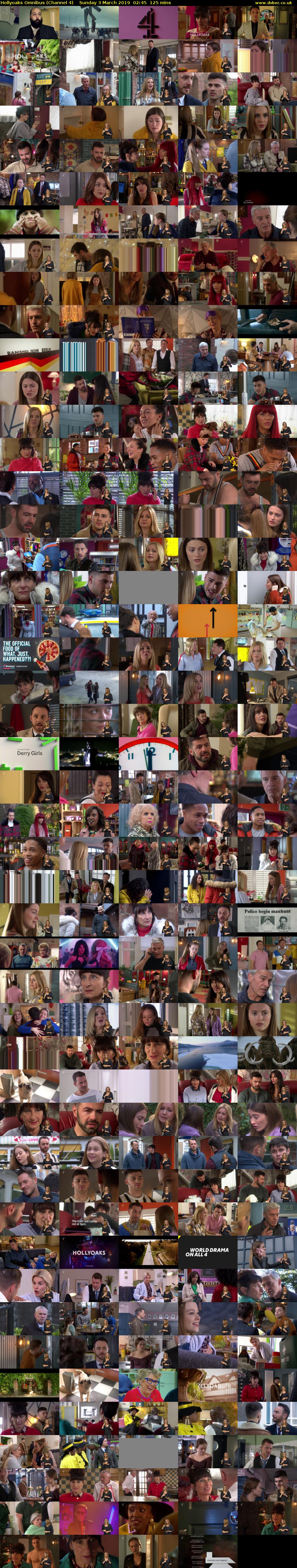 Hollyoaks Omnibus (Channel 4) Sunday 3 March 2019 02:45 - 04:50