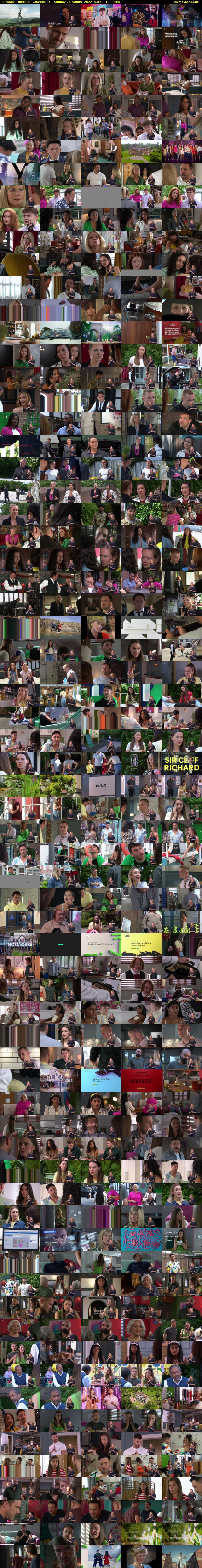 Hollyoaks Omnibus (Channel 4) Sunday 21 August 2022 03:50 - 05:50