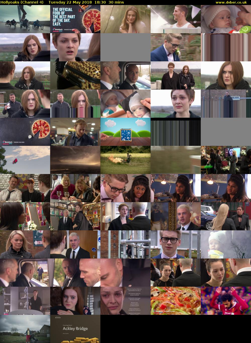 Hollyoaks (Channel 4) Tuesday 22 May 2018 18:30 - 19:00