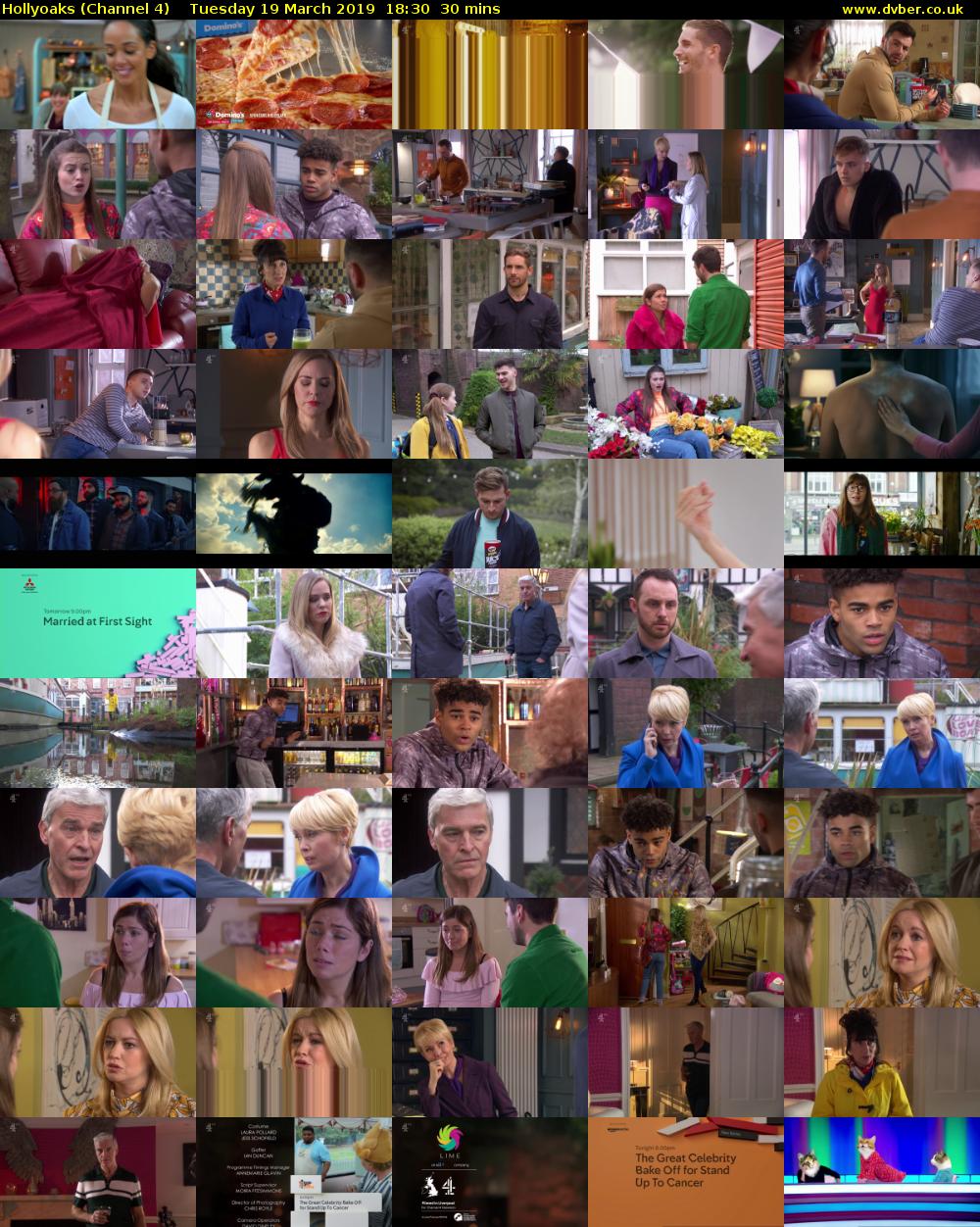 Hollyoaks (Channel 4) Tuesday 19 March 2019 18:30 - 19:00