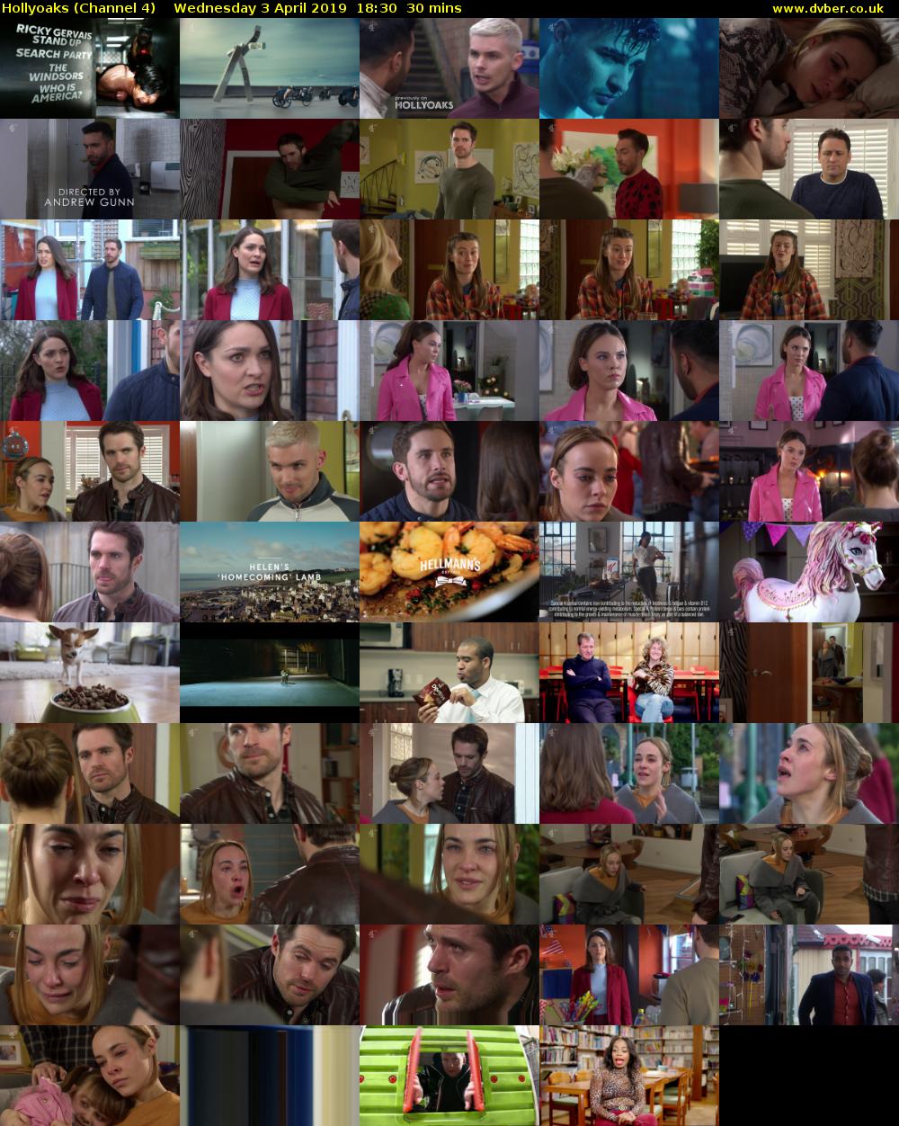 Hollyoaks (Channel 4) Wednesday 3 April 2019 18:30 - 19:00