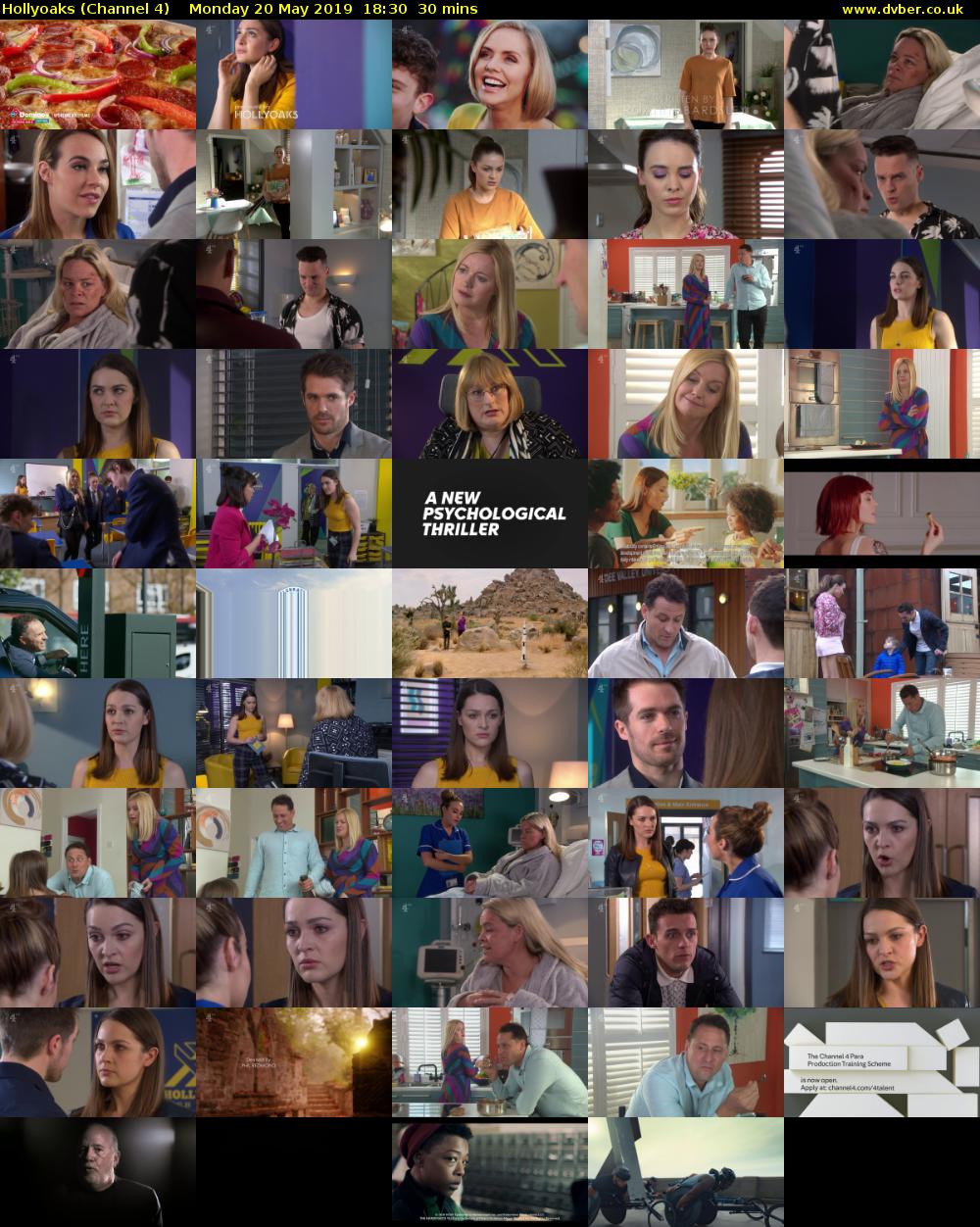Hollyoaks (Channel 4) Monday 20 May 2019 18:30 - 19:00