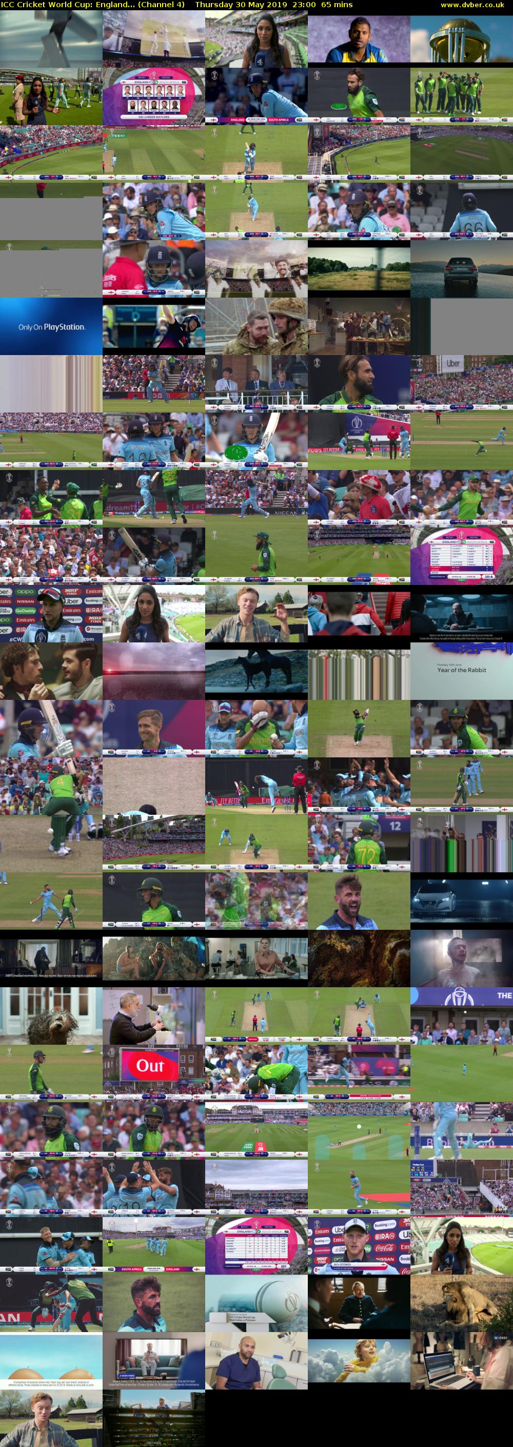 ICC Cricket World Cup: England... (Channel 4) Thursday 30 May 2019 23:00 - 00:05
