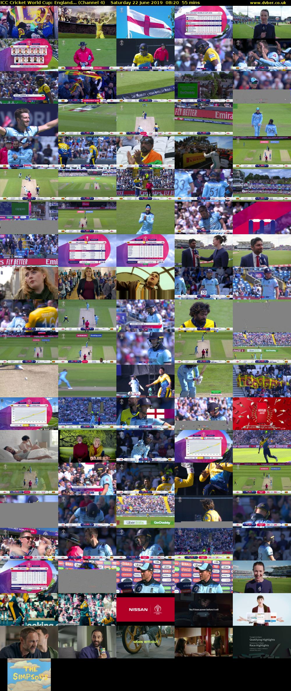 ICC Cricket World Cup: England... (Channel 4) Saturday 22 June 2019 08:20 - 09:15