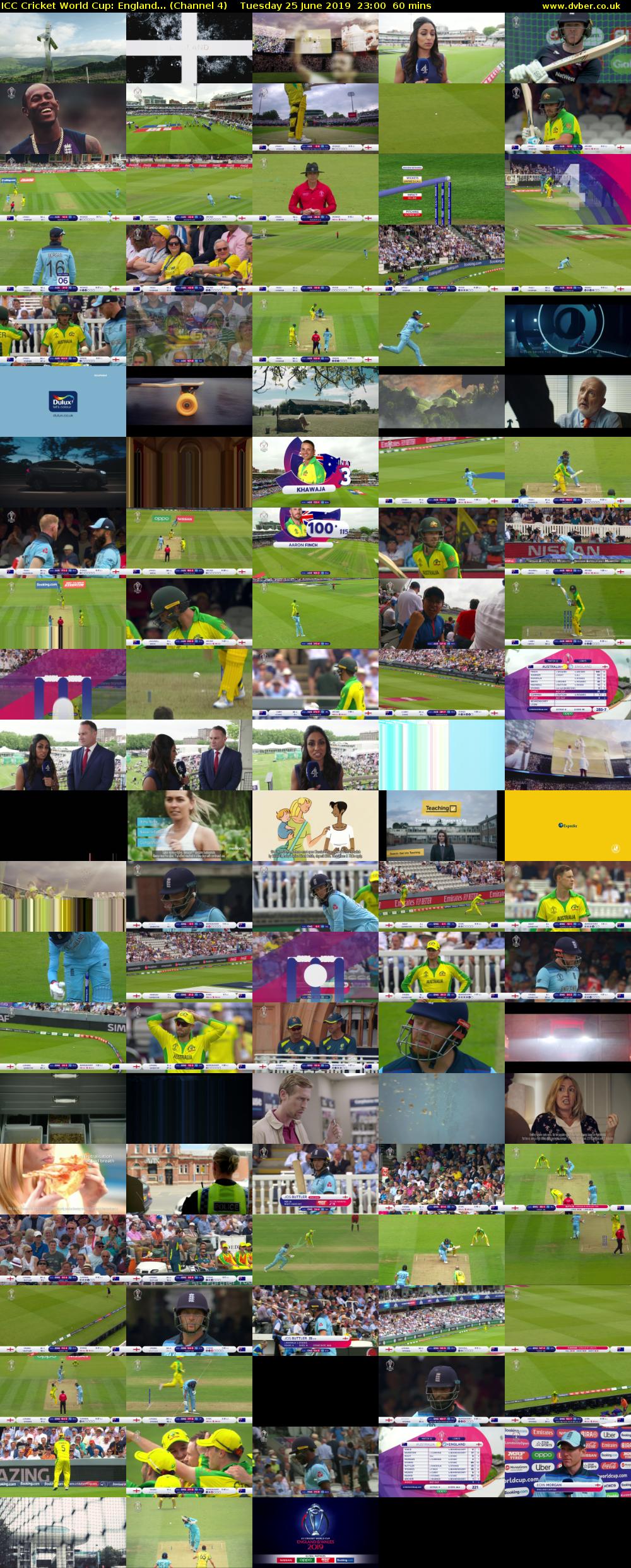 ICC Cricket World Cup: England... (Channel 4) Tuesday 25 June 2019 23:00 - 00:00