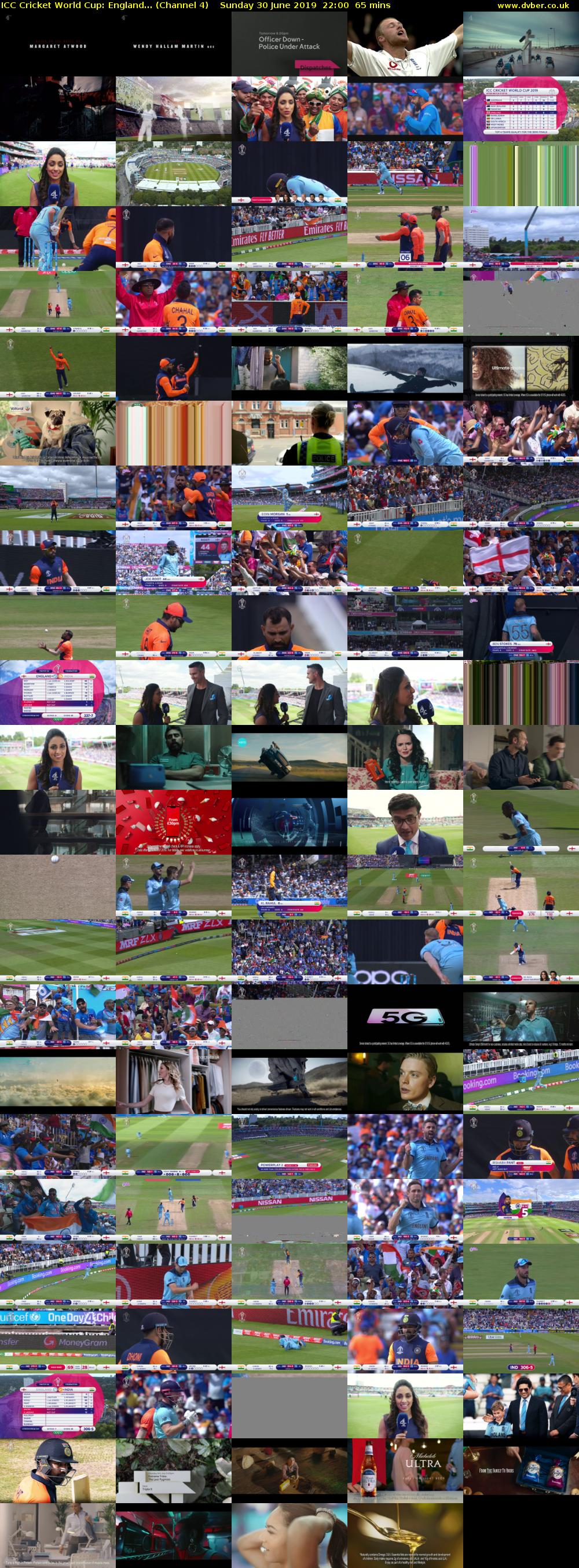 ICC Cricket World Cup: England... (Channel 4) Sunday 30 June 2019 22:00 - 23:05