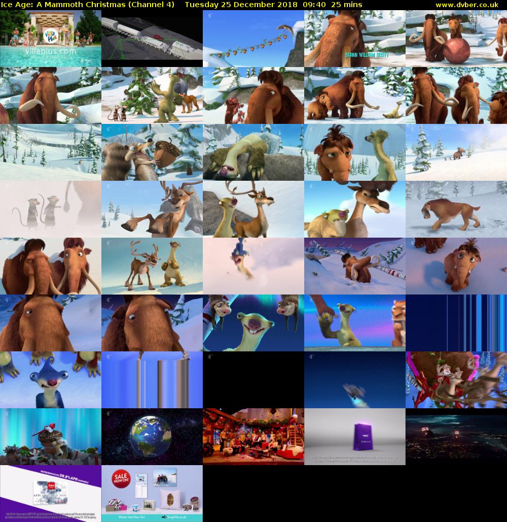 Ice Age: A Mammoth Christmas (Channel 4) Tuesday 25 December 2018 09:40 - 10:05