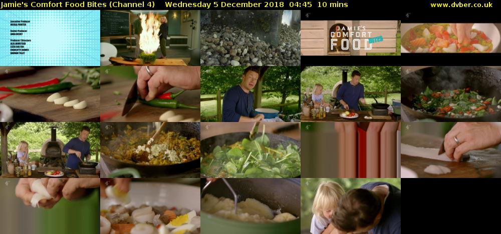 Jamie's Comfort Food Bites (Channel 4) Wednesday 5 December 2018 04:45 - 04:55