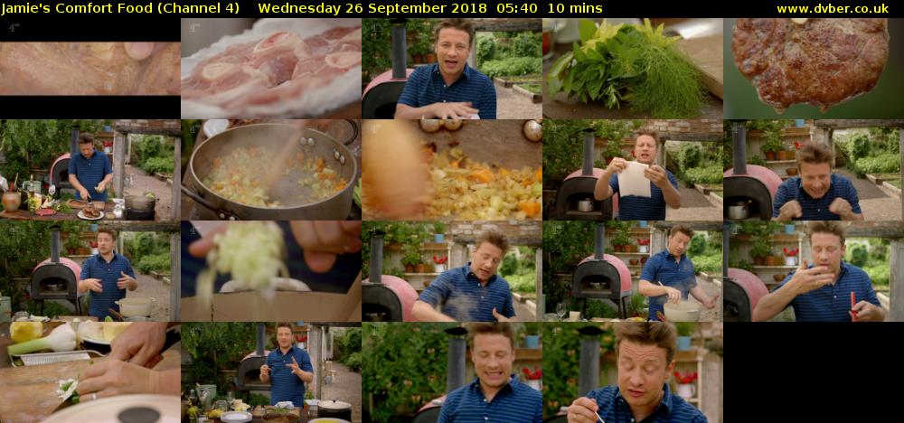 Jamie's Comfort Food (Channel 4) Wednesday 26 September 2018 05:40 - 05:50