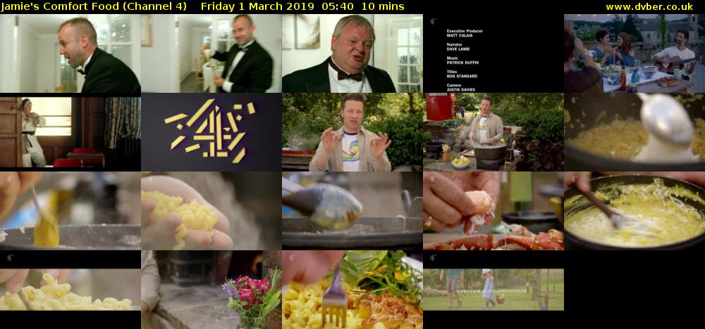 Jamie's Comfort Food (Channel 4) Friday 1 March 2019 05:40 - 05:50