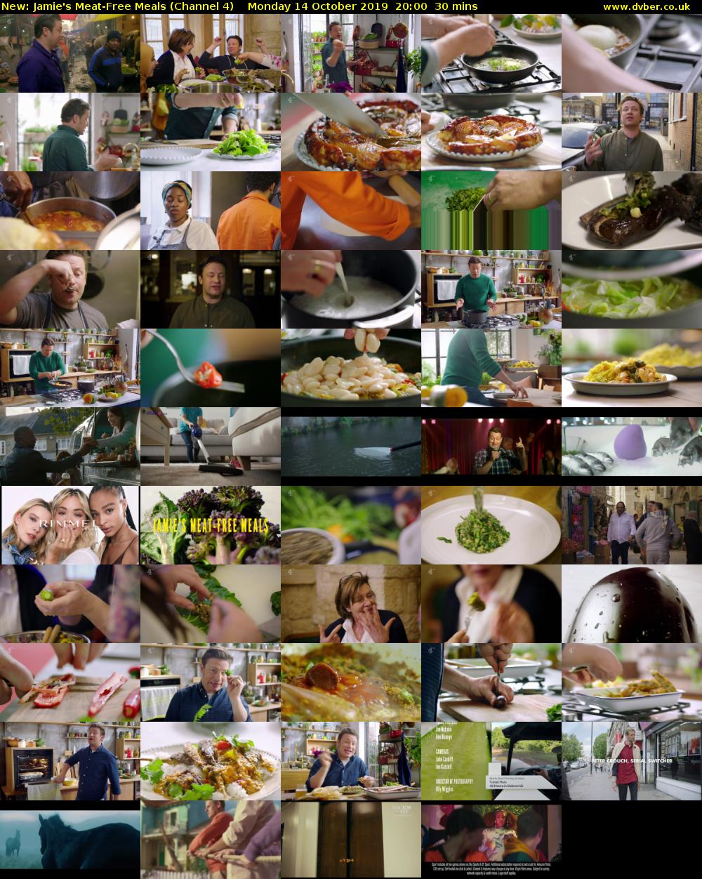 Jamie's Meat-Free Meals (Channel 4) Monday 14 October 2019 20:00 - 20:30