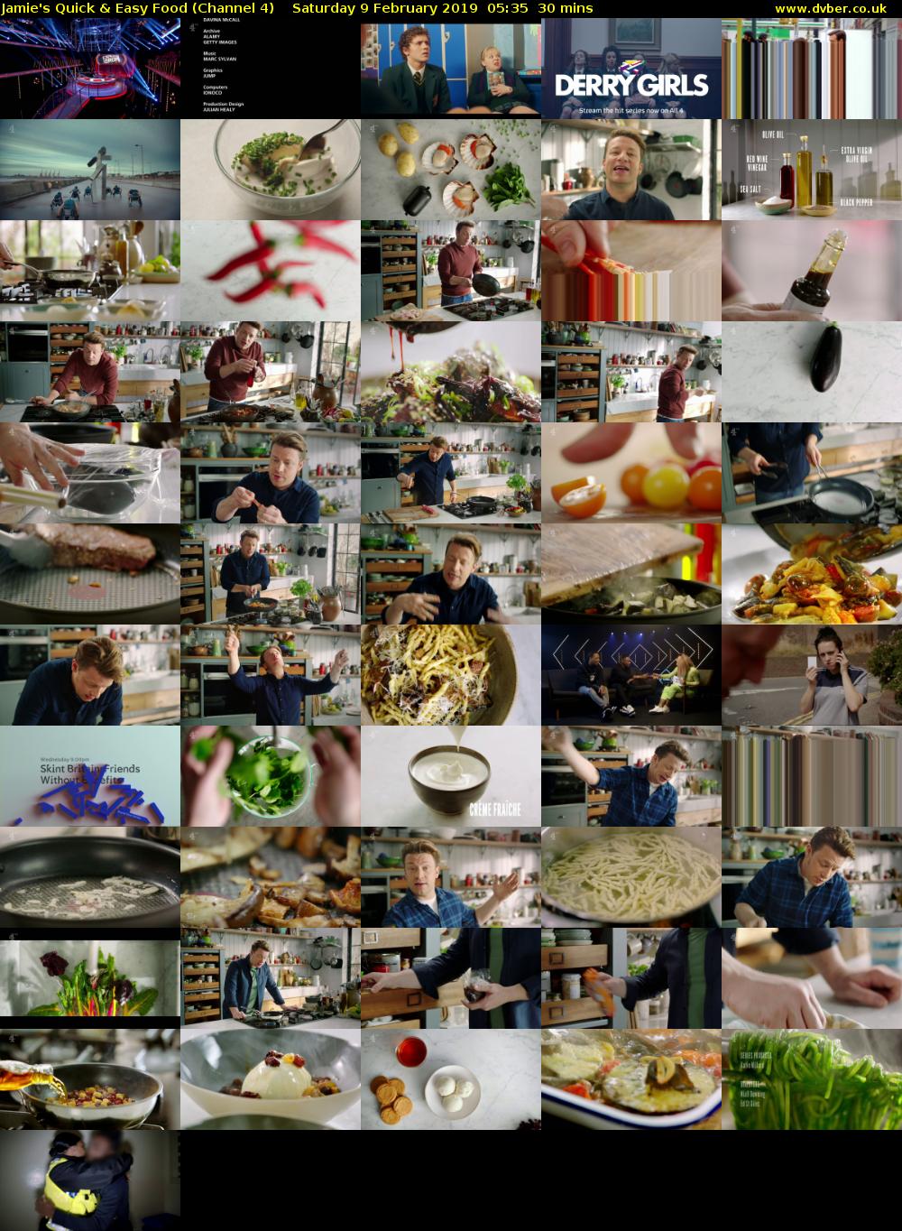 Jamie's Quick & Easy Food (Channel 4) Saturday 9 February 2019 05:35 - 06:05