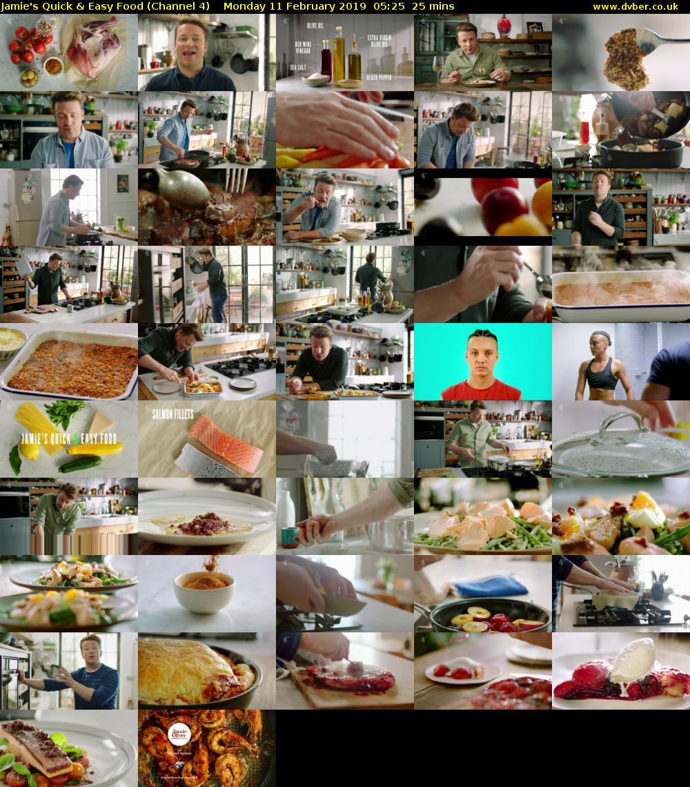 Jamie's Quick & Easy Food (Channel 4) Monday 11 February 2019 05:25 - 05:50