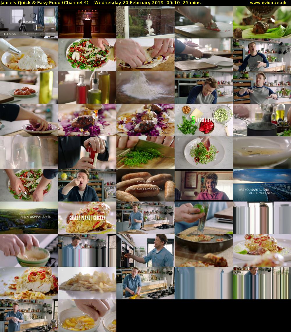 Jamie's Quick & Easy Food (Channel 4) Wednesday 20 February 2019 05:10 - 05:35