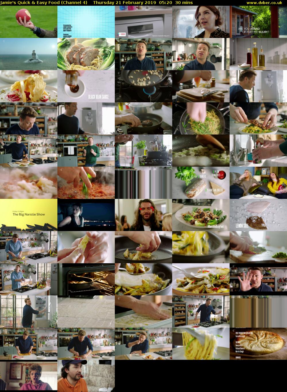 Jamie's Quick & Easy Food (Channel 4) Thursday 21 February 2019 05:20 - 05:50