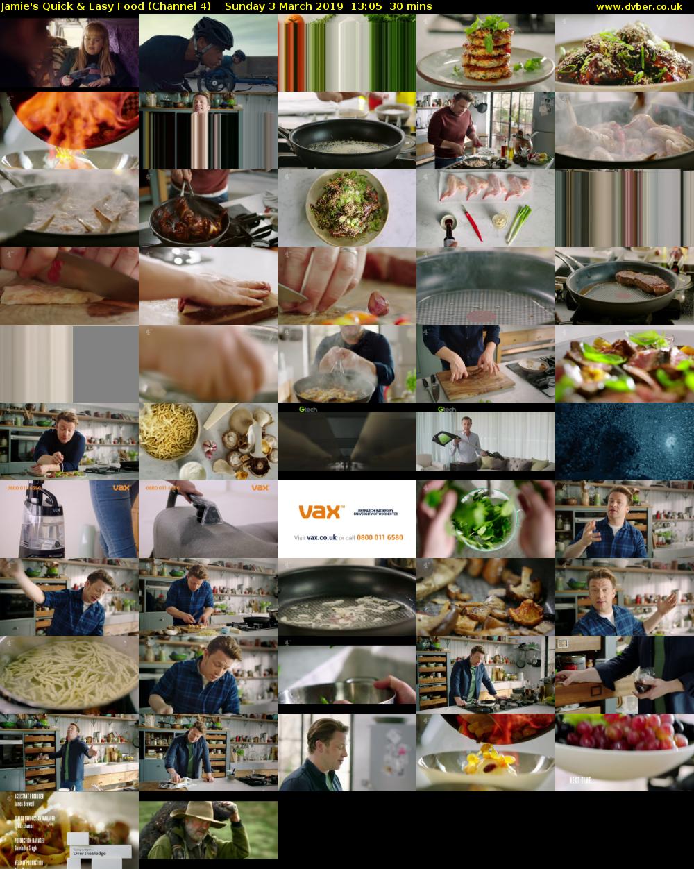 Jamie's Quick & Easy Food (Channel 4) Sunday 3 March 2019 13:05 - 13:35