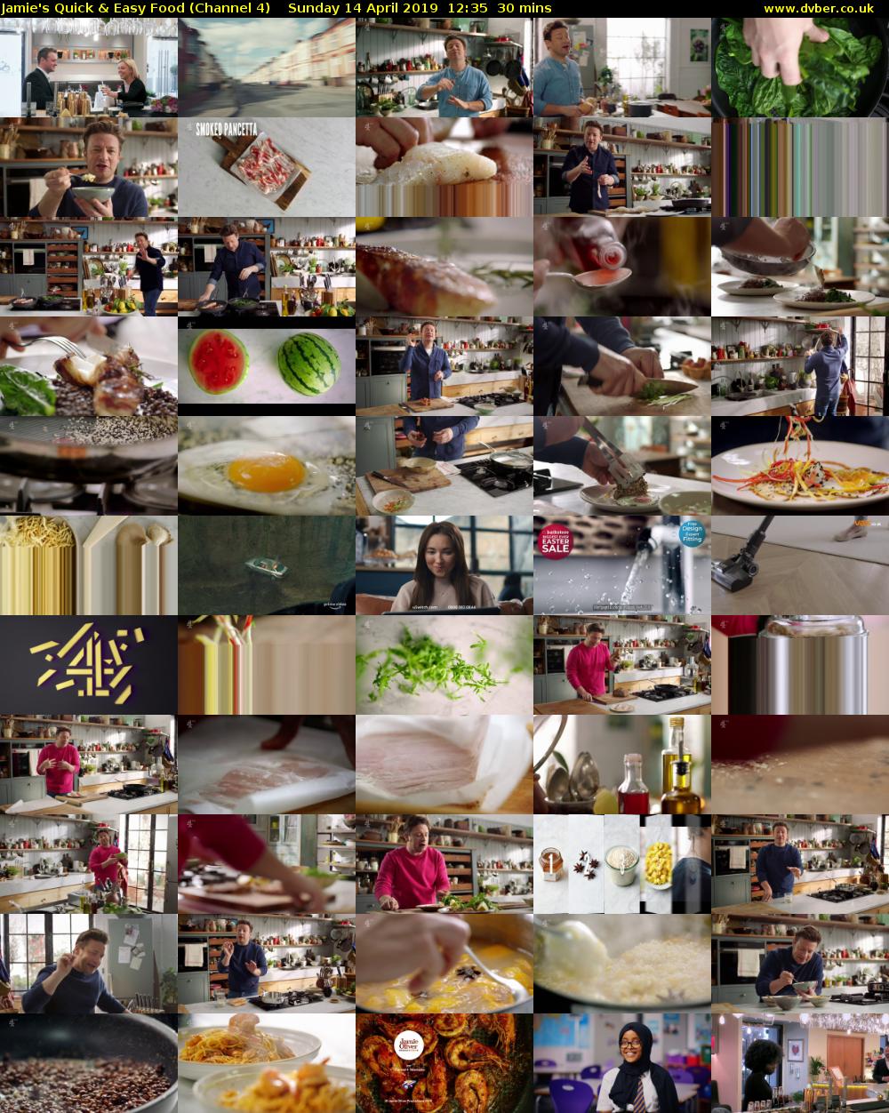Jamie's Quick & Easy Food (Channel 4) Sunday 14 April 2019 12:35 - 13:05