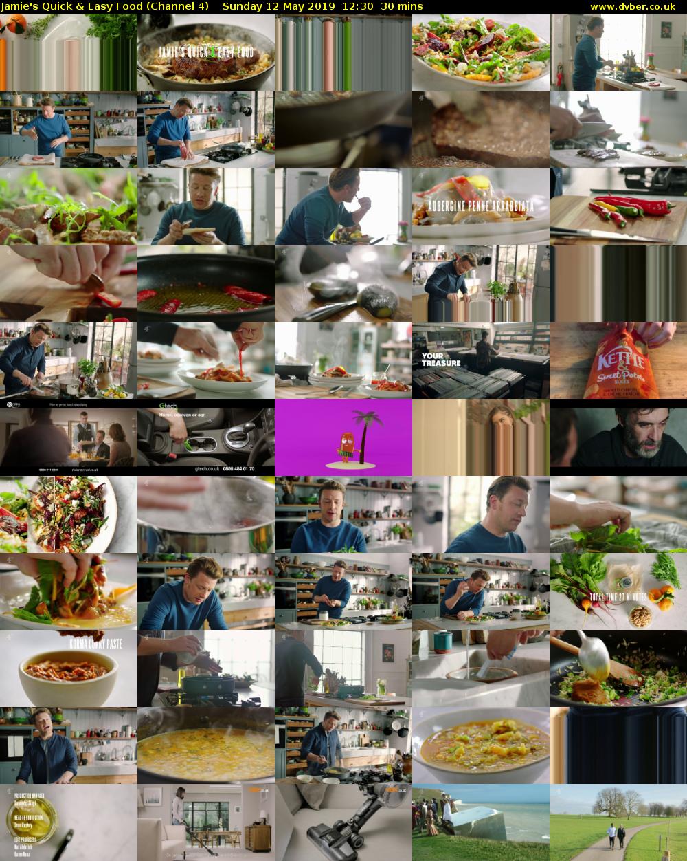 Jamie's Quick & Easy Food (Channel 4) Sunday 12 May 2019 12:30 - 13:00