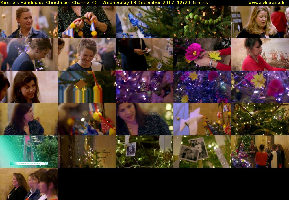 Kirstie's Handmade Christmas (Channel 4) Wednesday 13 December 2017 12:20 - 12:25