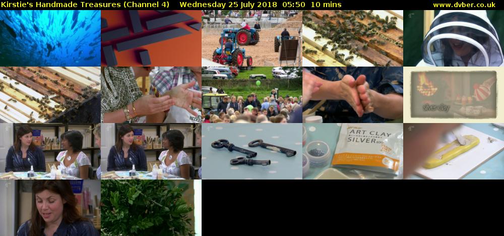 Kirstie's Handmade Treasures (Channel 4) Wednesday 25 July 2018 05:50 - 06:00