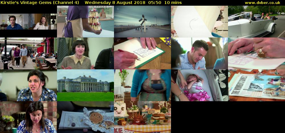 Kirstie's Vintage Gems (Channel 4) Wednesday 8 August 2018 05:50 - 06:00