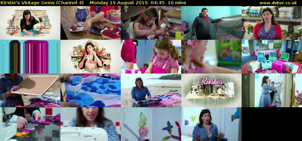 Kirstie's Vintage Gems (Channel 4) Monday 19 August 2019 04:45 - 04:55