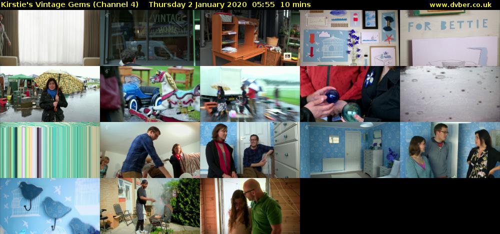 Kirstie's Vintage Gems (Channel 4) Thursday 2 January 2020 05:55 - 06:05