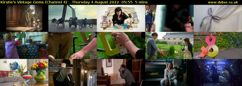 Kirstie's Vintage Gems (Channel 4) Thursday 4 August 2022 05:55 - 06:00