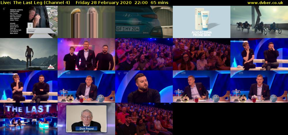Live: The Last Leg (Channel 4) Friday 28 February 2020 22:00 - 23:05
