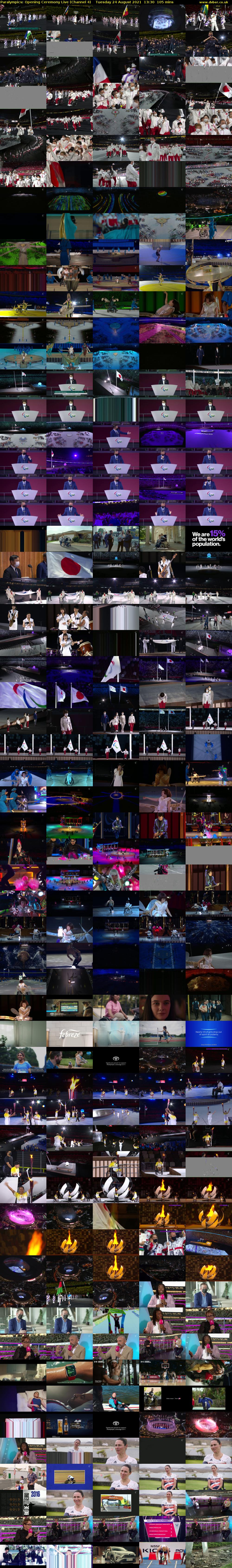 Paralympics: Opening Ceremony Live (Channel 4) Tuesday 24 August 2021 13:30 - 15:15