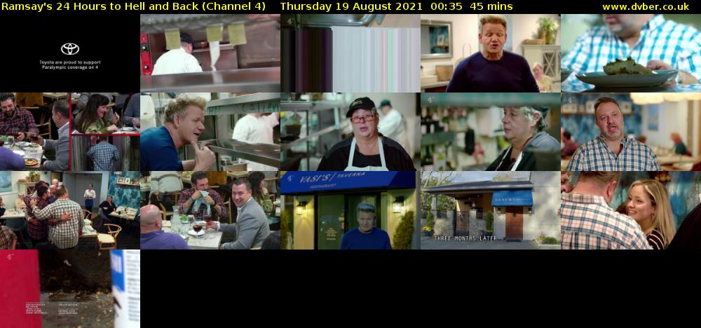 Ramsay's 24 Hours to Hell and Back (Channel 4) Thursday 19 August 2021 00:35 - 01:20