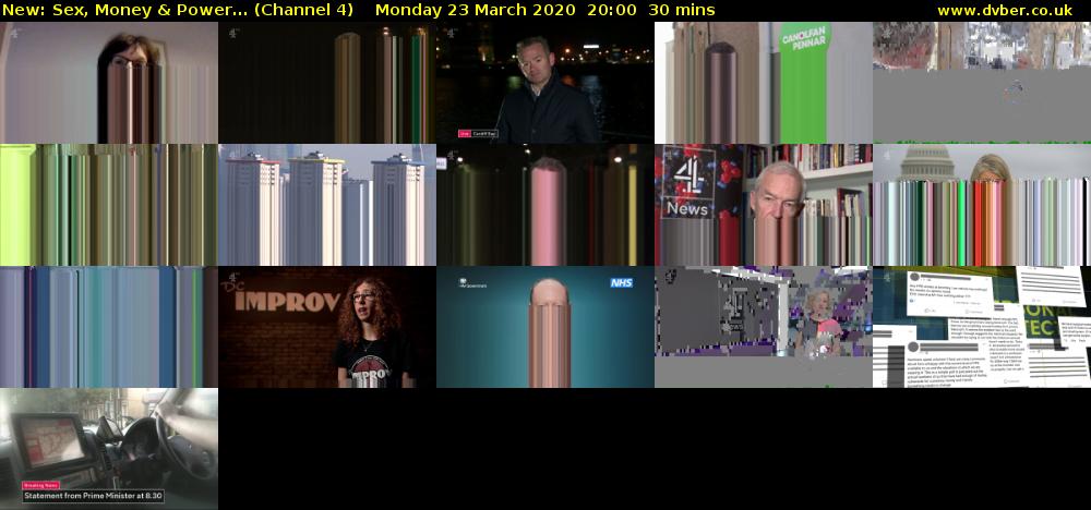 Sex, Money & Power... (Channel 4) Monday 23 March 2020 20:00 - 20:30