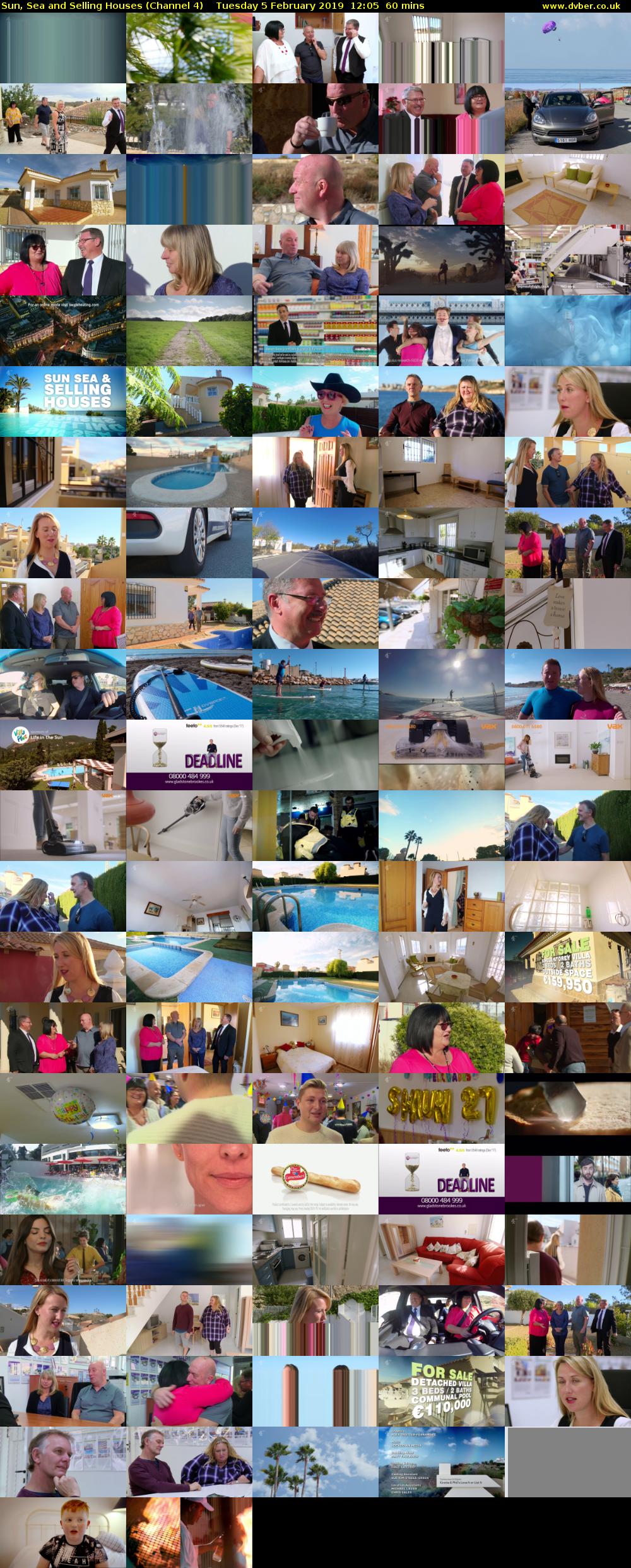 Sun, Sea and Selling Houses (Channel 4) Tuesday 5 February 2019 12:05 - 13:05