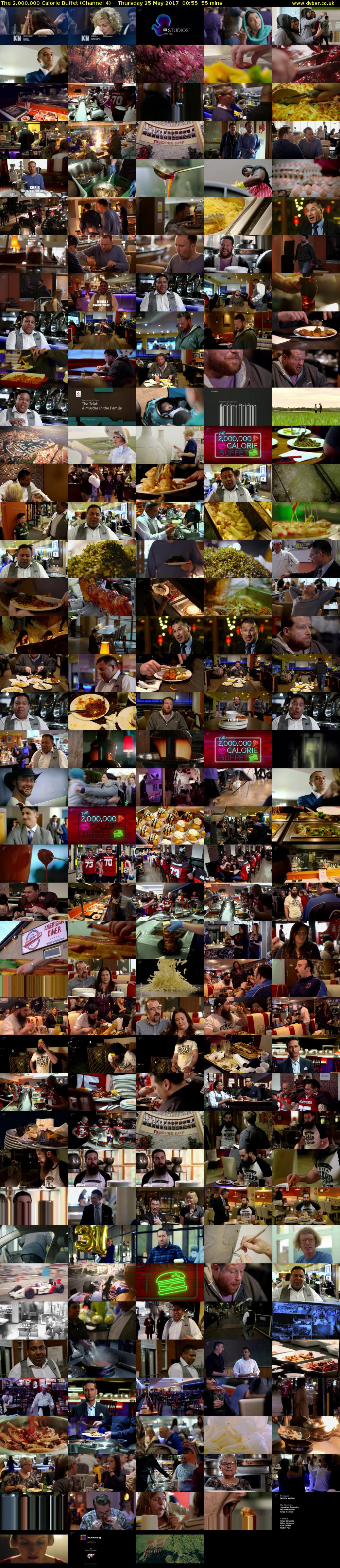 The 2,000,000 Calorie Buffet (Channel 4) Thursday 25 May 2017 00:55 - 01:50