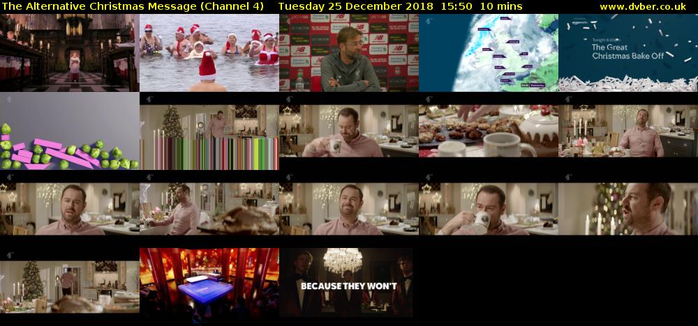 The Alternative Christmas Message (Channel 4) Tuesday 25 December 2018 15:50 - 16:00