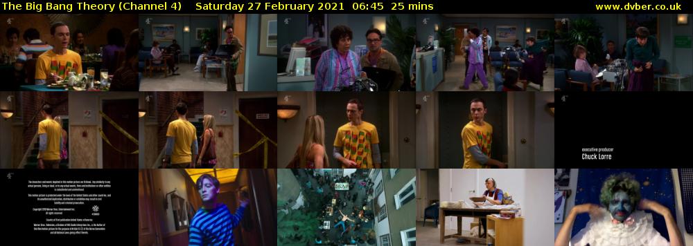 The Big Bang Theory (Channel 4) Saturday 27 February 2021 06:45 - 07:10