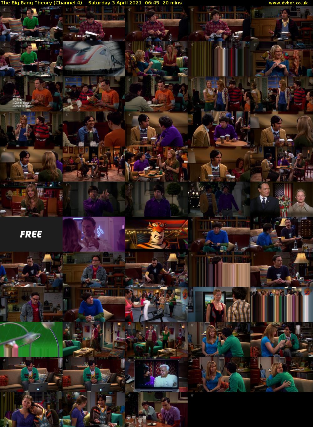 The Big Bang Theory (Channel 4) Saturday 3 April 2021 06:45 - 07:05