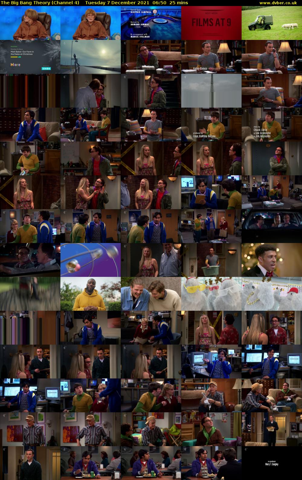 The Big Bang Theory (Channel 4) Tuesday 7 December 2021 06:50 - 07:15