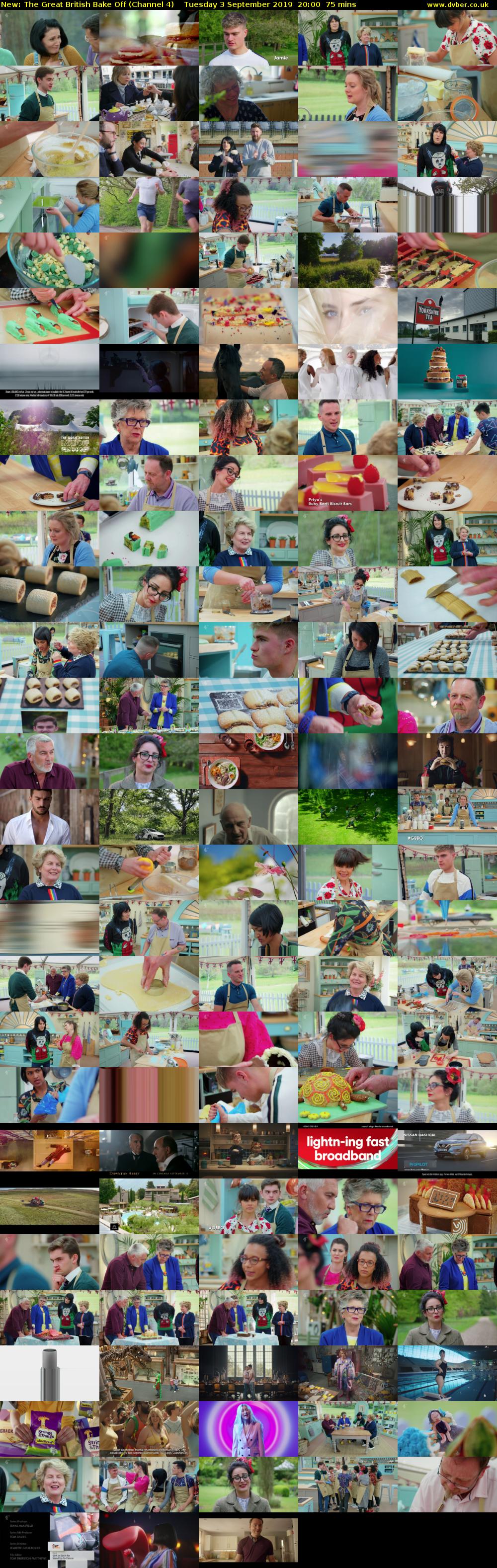 The Great British Bake Off (Channel 4) Tuesday 3 September 2019 20:00 - 21:15